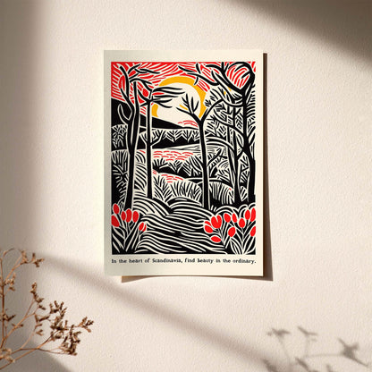Scandinavian Forest Poster Print