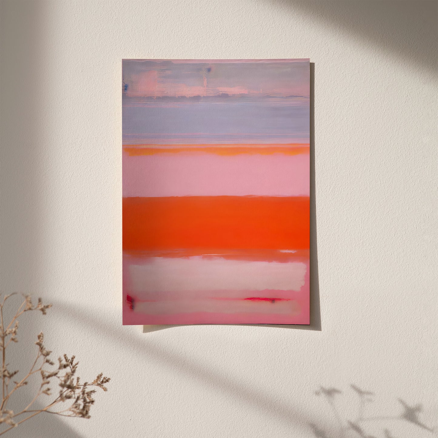 Fuzzy Peach Abstract Print