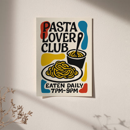 Pasta Lover Club Poster