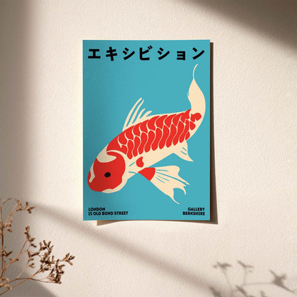 Japanese Koi Exhibition Poster Print