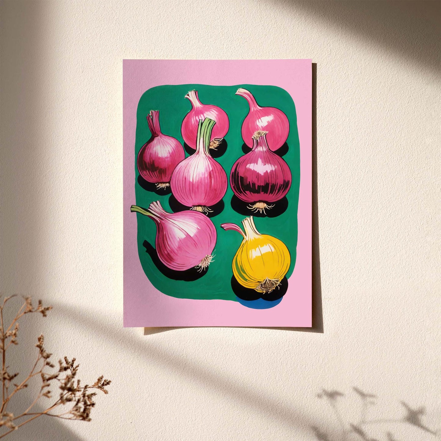 Pink & Yellow Onions – Art Print