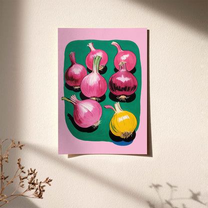 Pink & Yellow Onions – Art Print