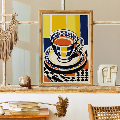 Teacup Art Print – Retro Kitchen Decor