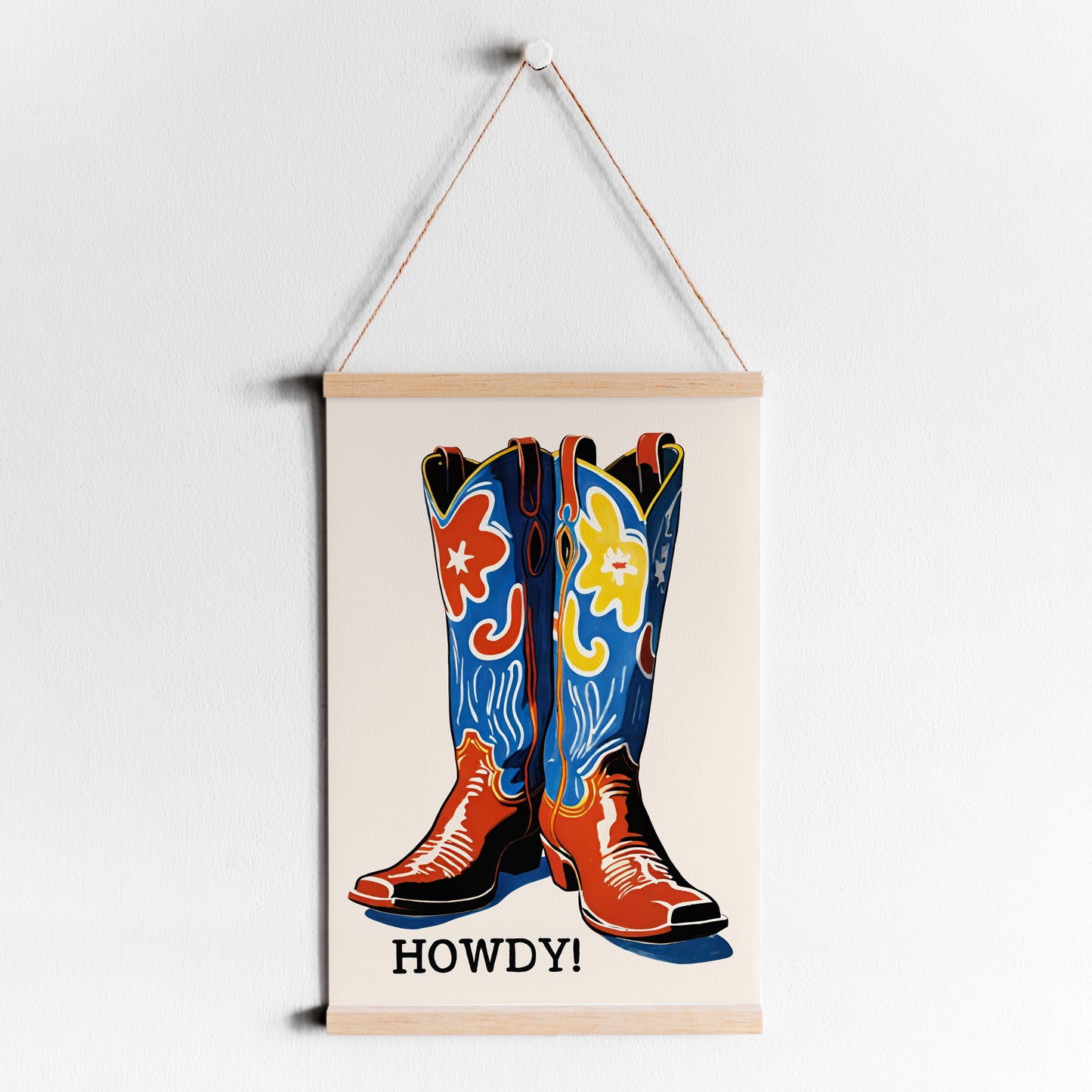 Howdy! Cowboy Boots Pop Art