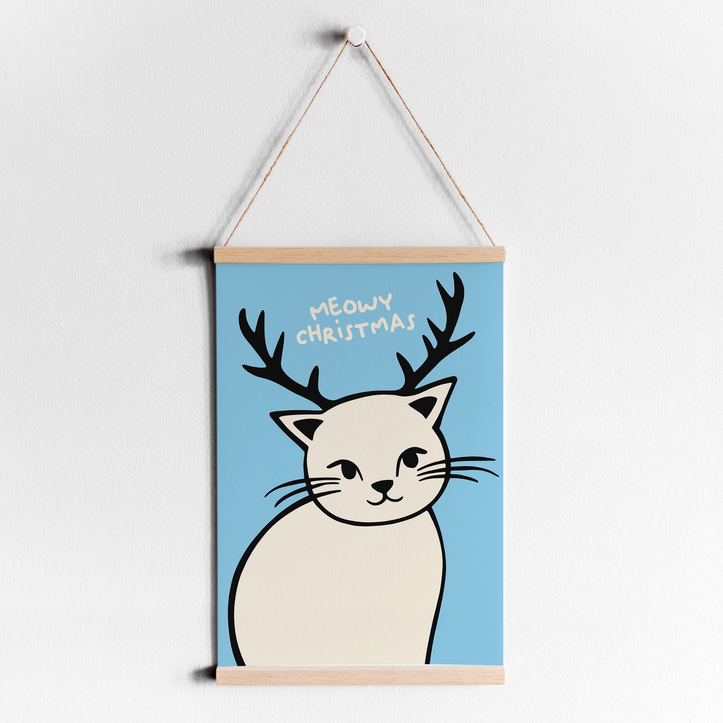 Meowy Christmas Cat Poster