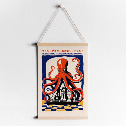 Shibuya City Octopus Chess Print