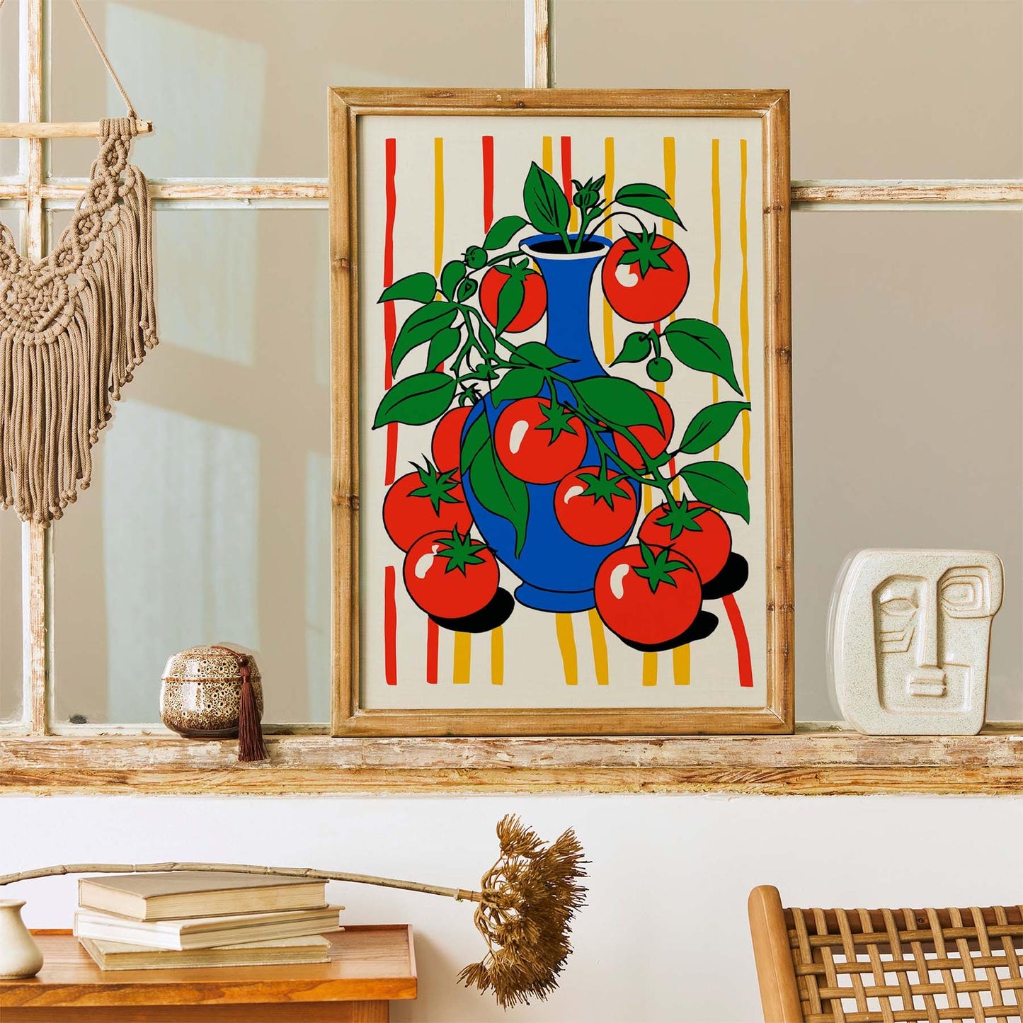 Tomato Vine Vase Art Print