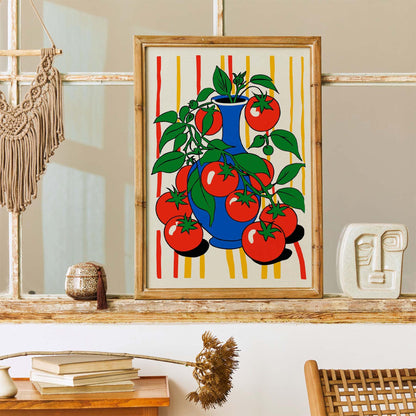 Tomato Vine Vase Art Print