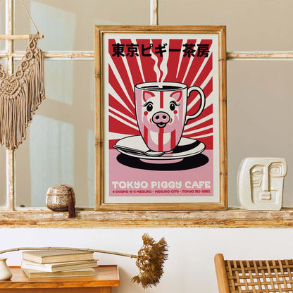 Tokyo Piggy Cafe Japanese Wall Art Print