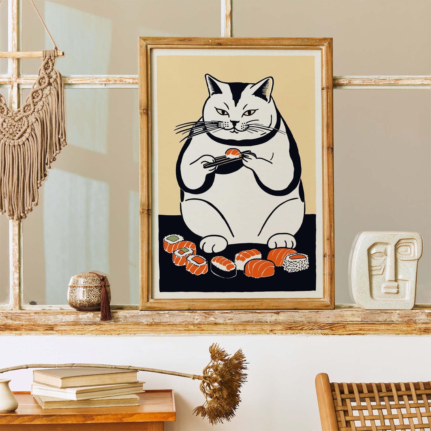 Sushi Cat Dining Wall Poster