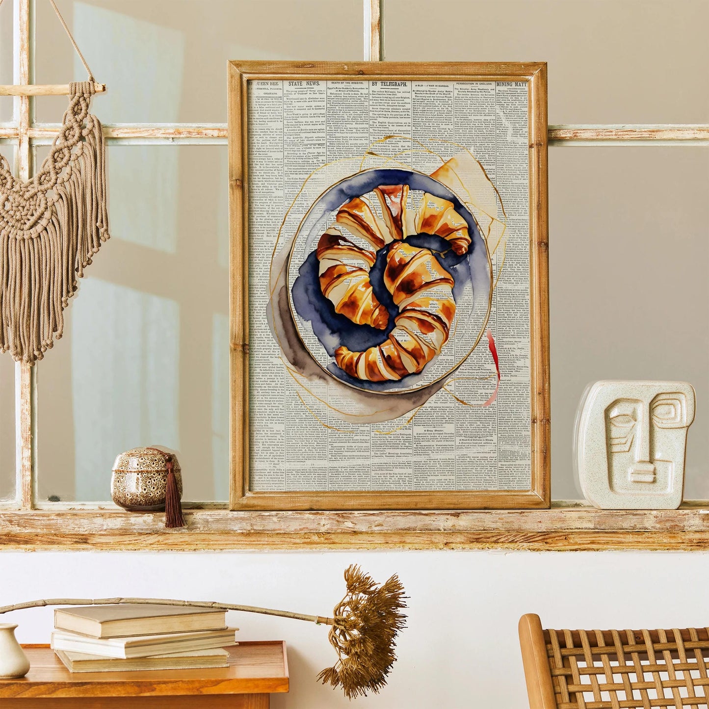 Croissant Art Print - French Breakfast Poster
