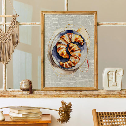 Croissant Art Print - French Breakfast Poster