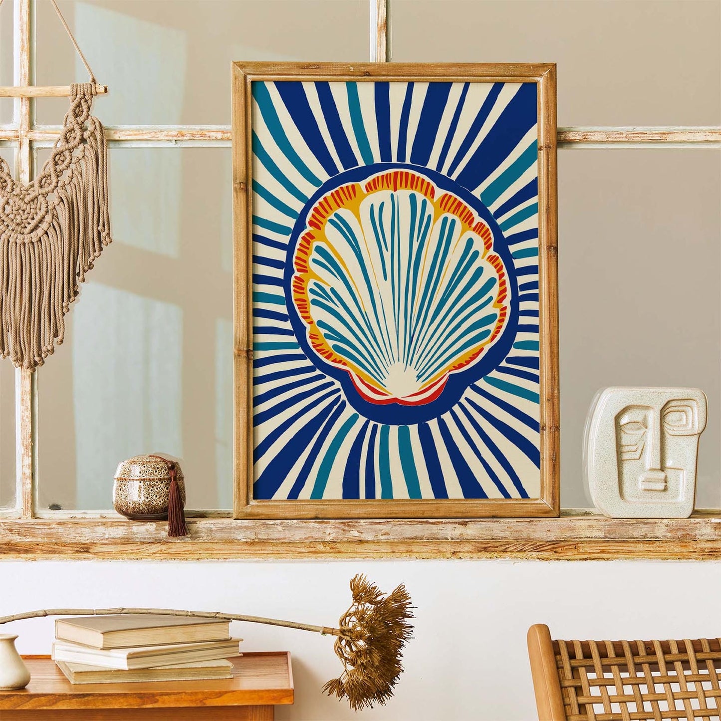 Vibrant Seashell Ocean Poster Print