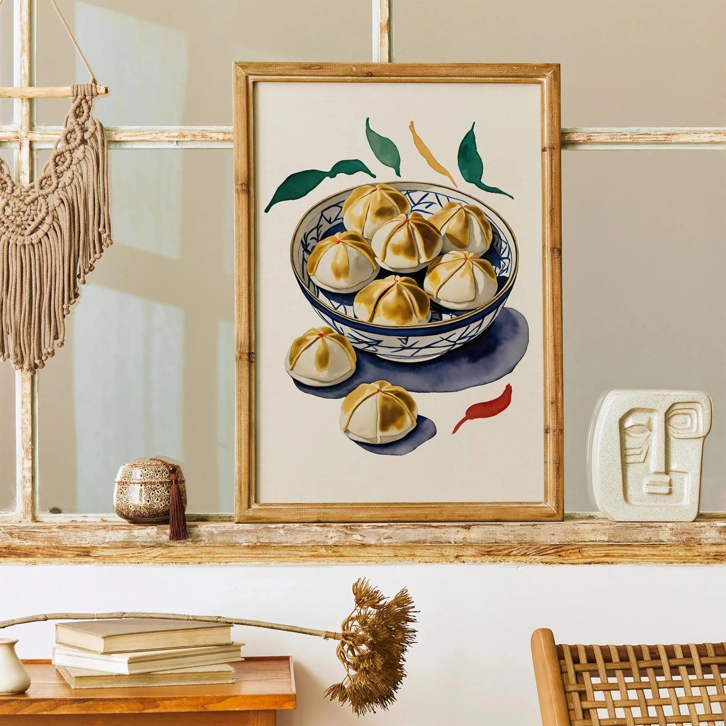 Asian Bao Buns Wall Art Print