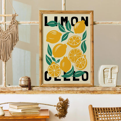 Limoncello Citrus Abstract Poster