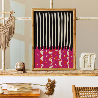 Bold Abstract Drip and Red Poster