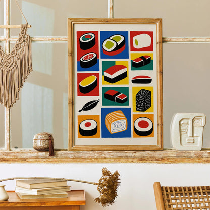 Pop Art Sushi Print for Kitchen
