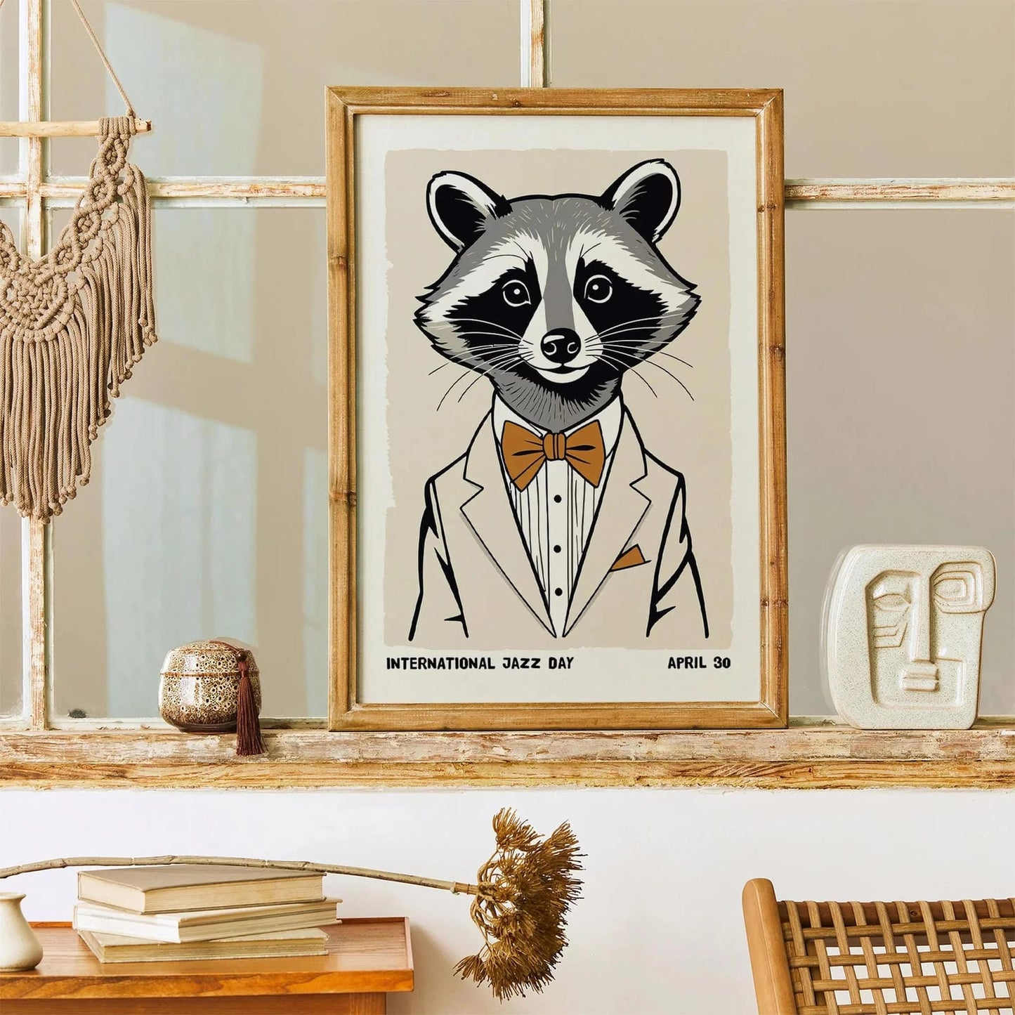 International Jazz Day Raccoon Poster
