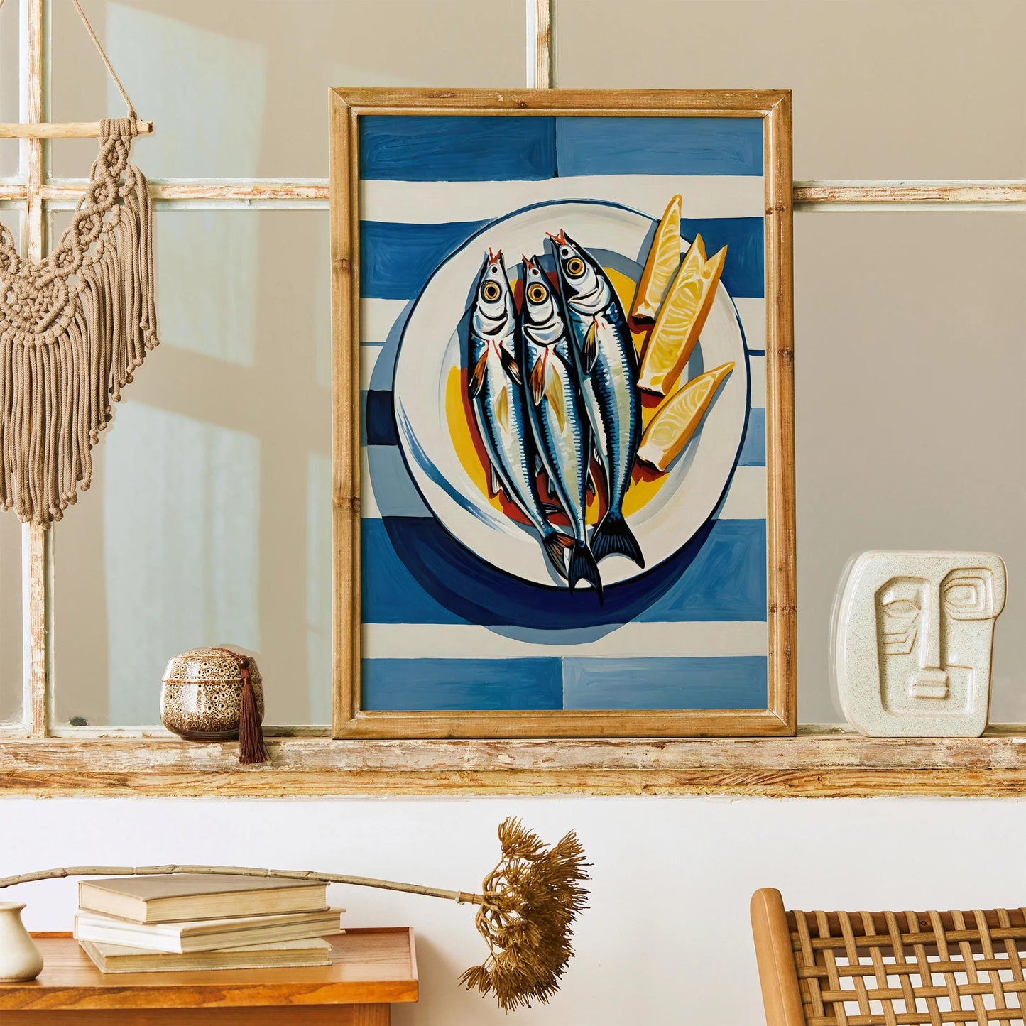 Bold Sardines with Lemon Art Print