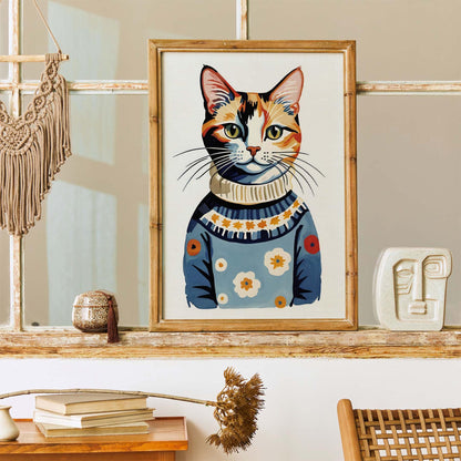 Winter Whimsy Feline Art