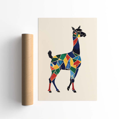Abstract Llama Poster Print