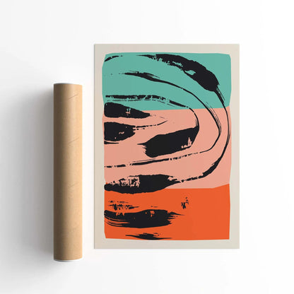 Abstract Brushstroke Poster Print