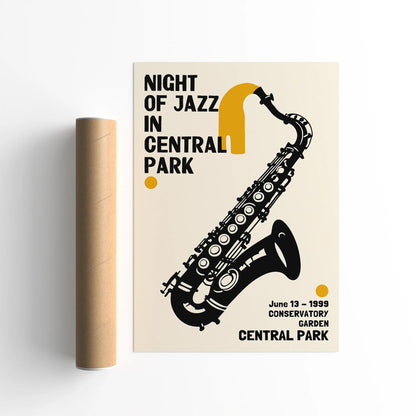 Night of Jazz in Central Park Poster