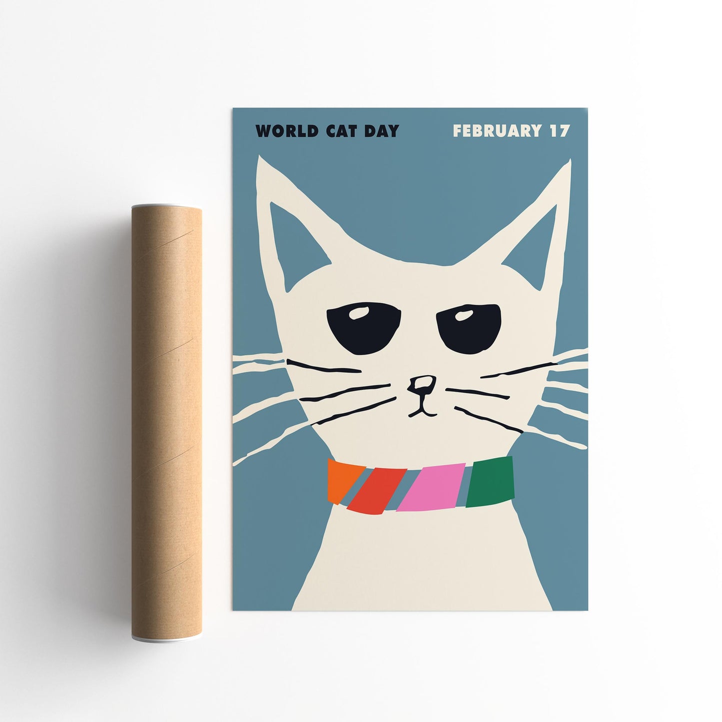 World Cat Day February 17 Wall Art Print