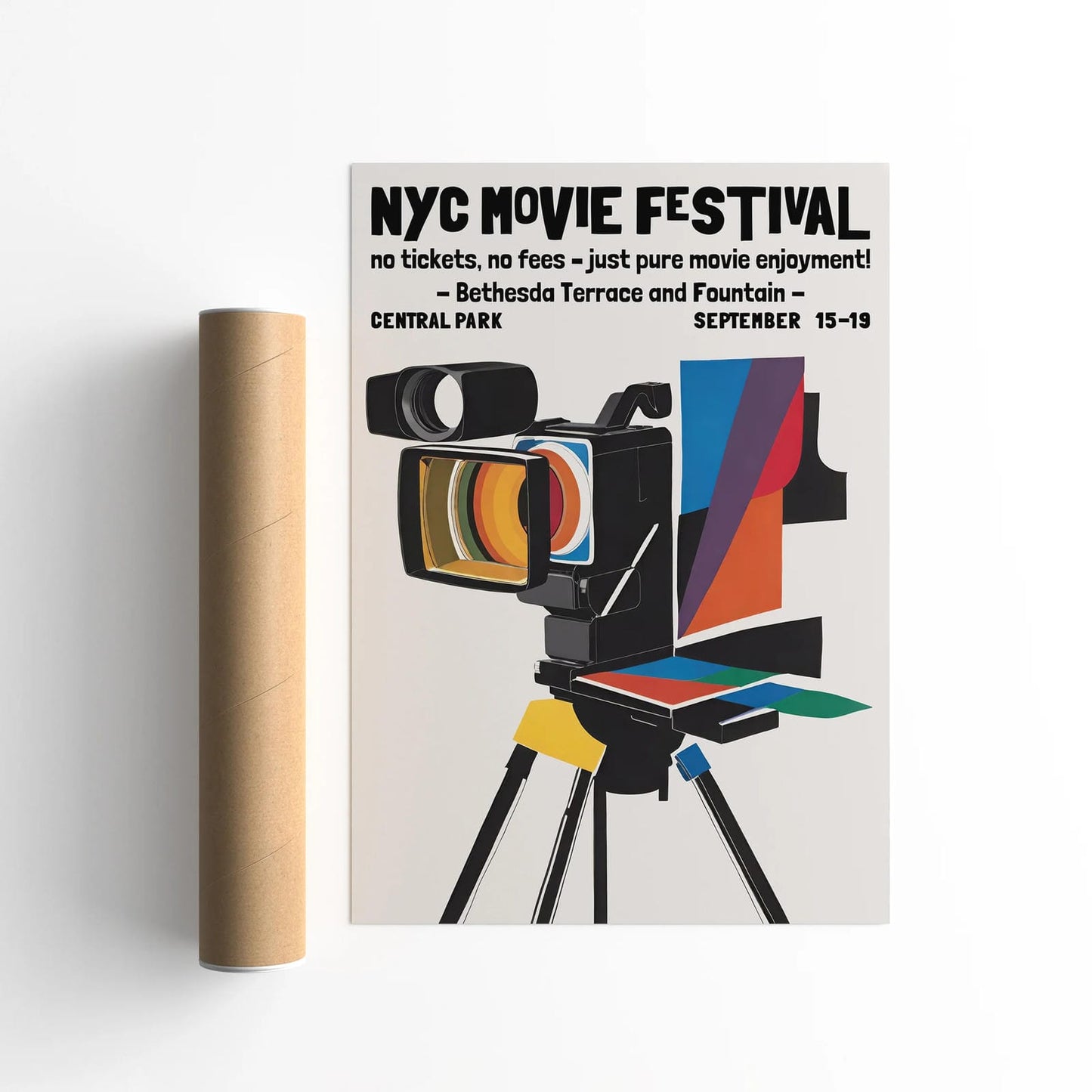 NYC Movie Fest Camera Abstract Art