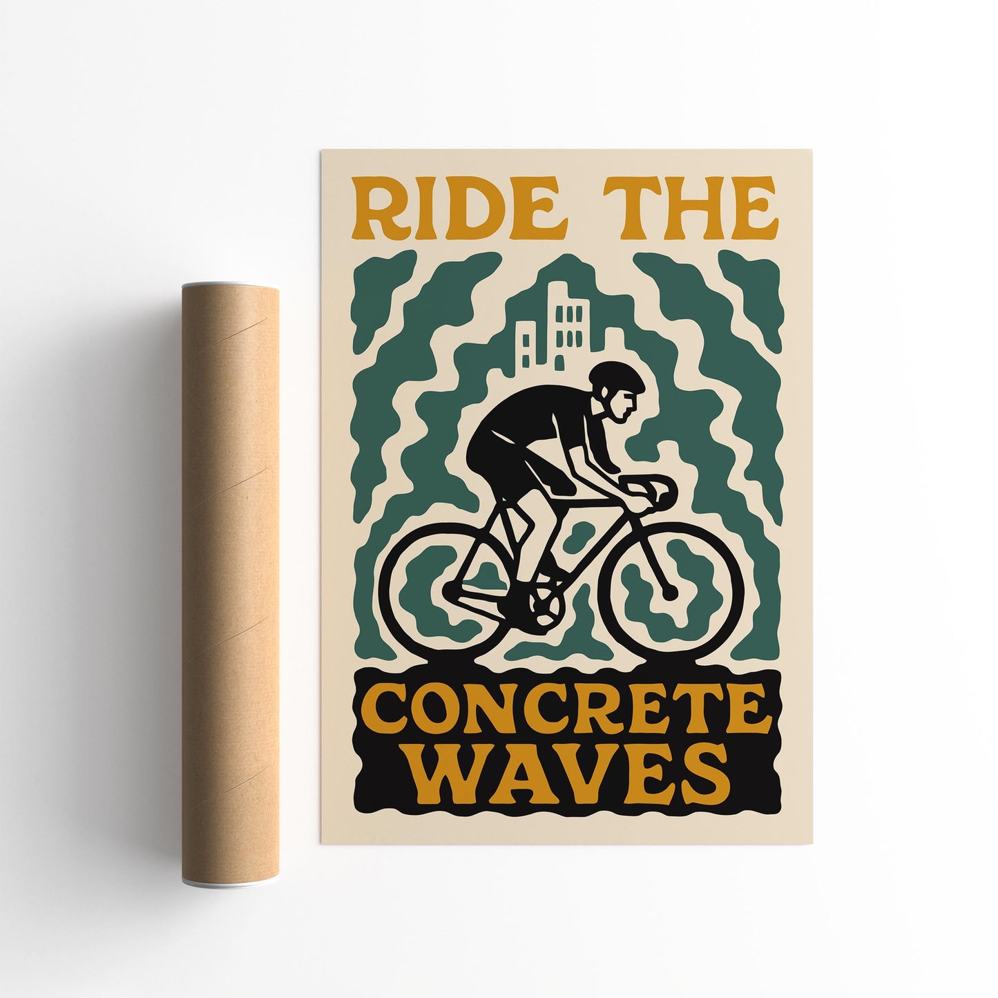 Retro Cycling Poster Print