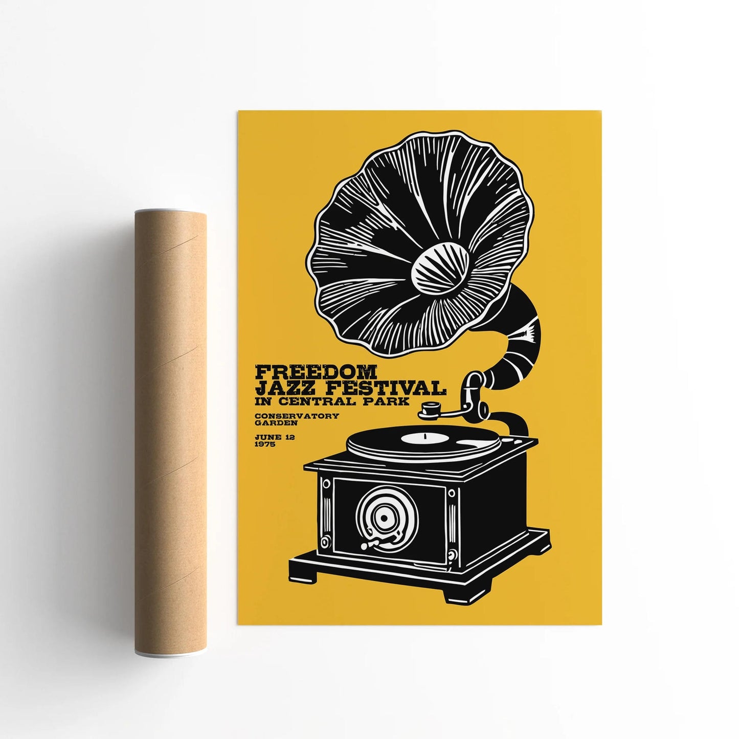 Freedom Jazz Fest 1975 Gramophone Poster