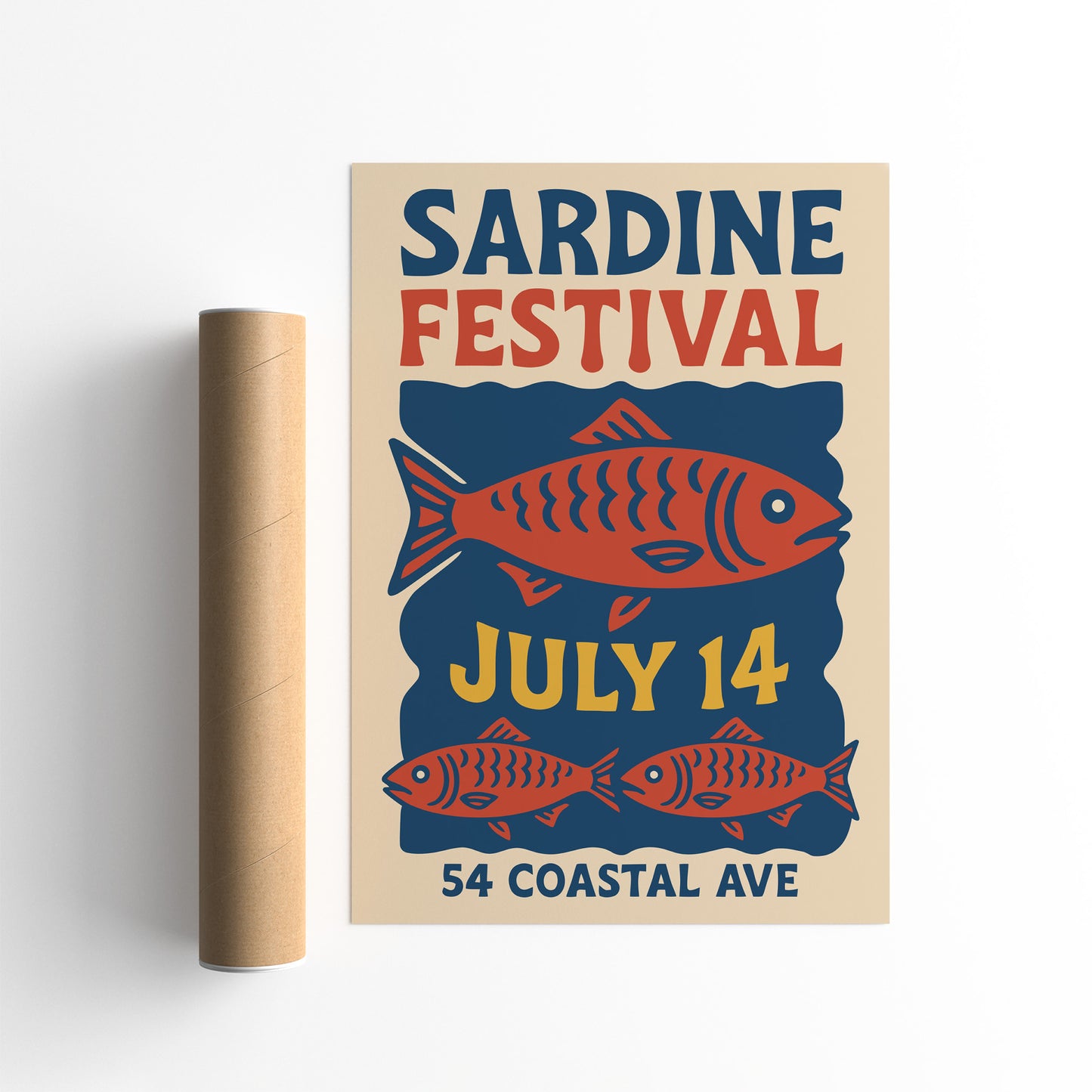 Sardine Festival Coastal Poster
