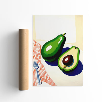 Avocado Love Vibrant Kitchen Art Print