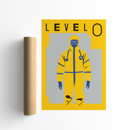 The Backrooms Hazmat Suit Poster