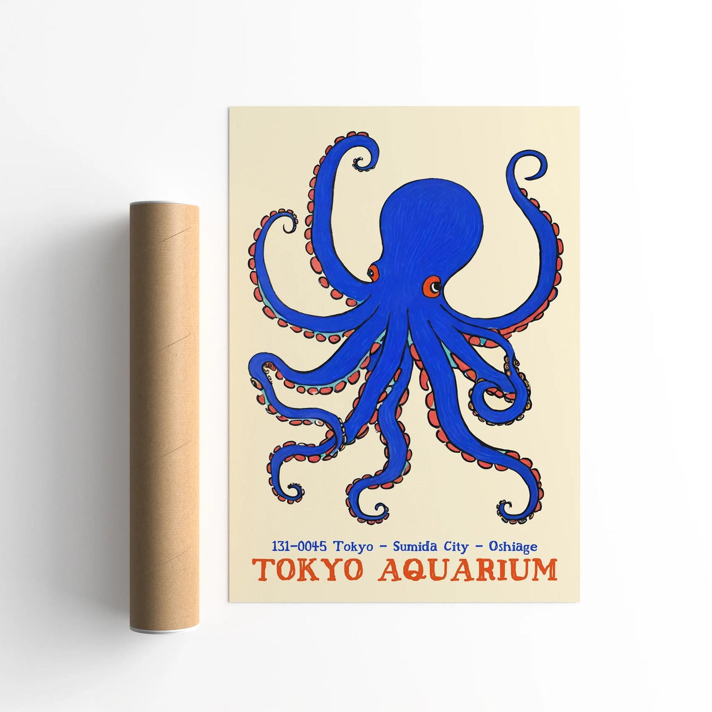 Tokyo Aquarium Octopus Poster