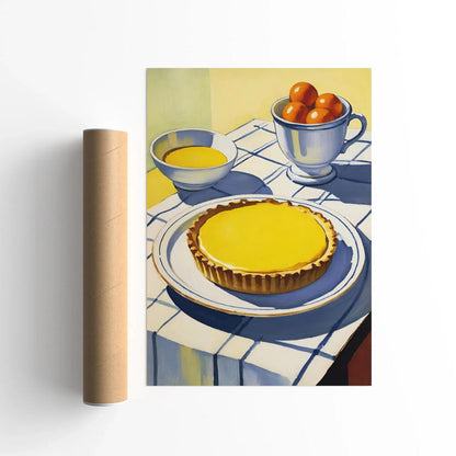 Lemon Tart Still Life Kitchen Poster