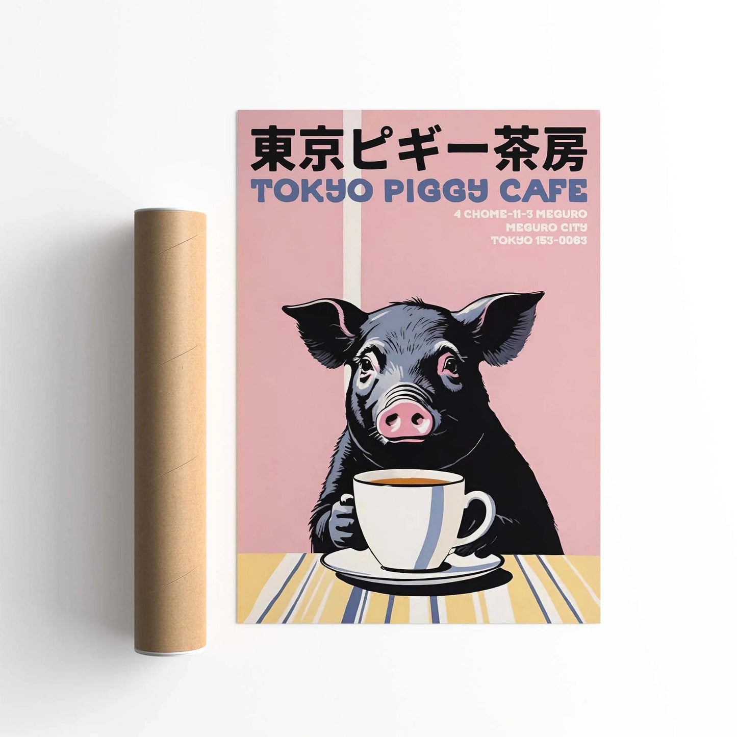 Tokyo Piggy Cafe Poster Print