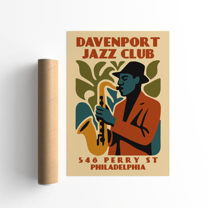 Davenport Jazz Club Philadelphia Poster