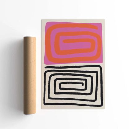 Spiral Geometry Wall Art Print