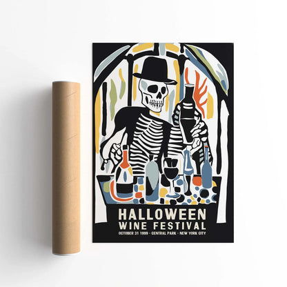 Halloween Wine Festival Poster Print