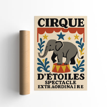 Cirque D'Étoiles Elephant Poster