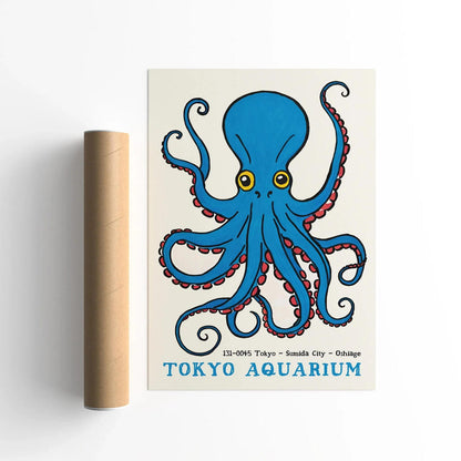 Tokyo Aquarium Octopus Poster