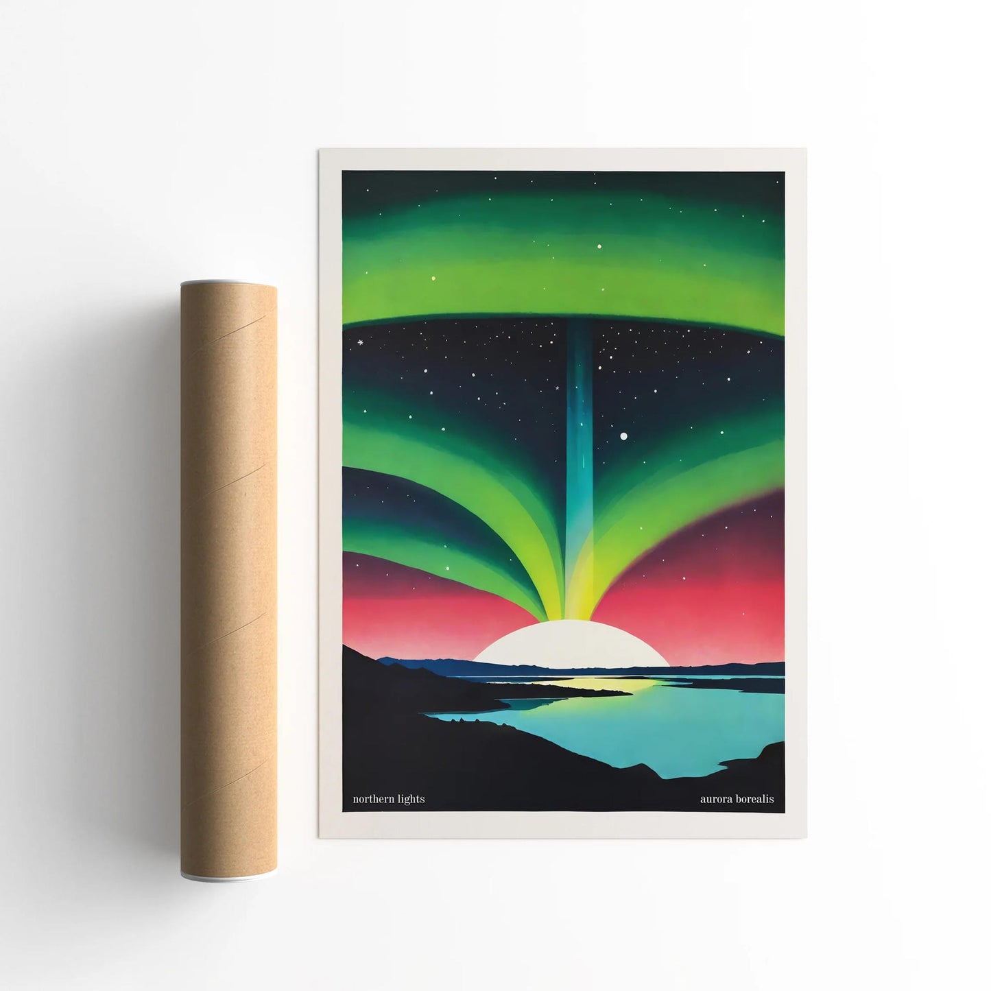 Northern Lights Landscape Poster
