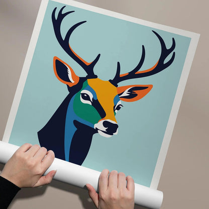Idaho Deer Head Art Print