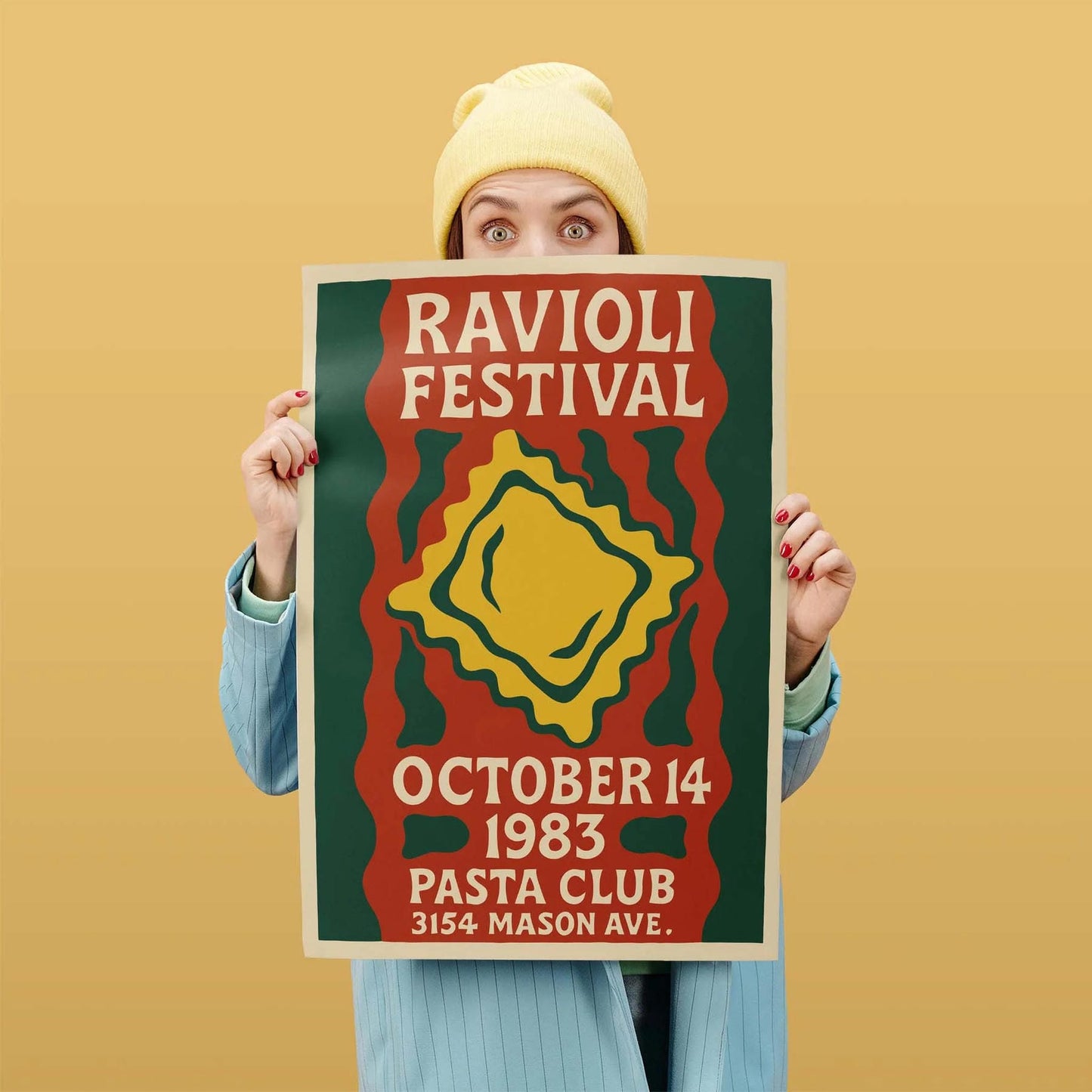 Ravioli Festival Retro Poster
