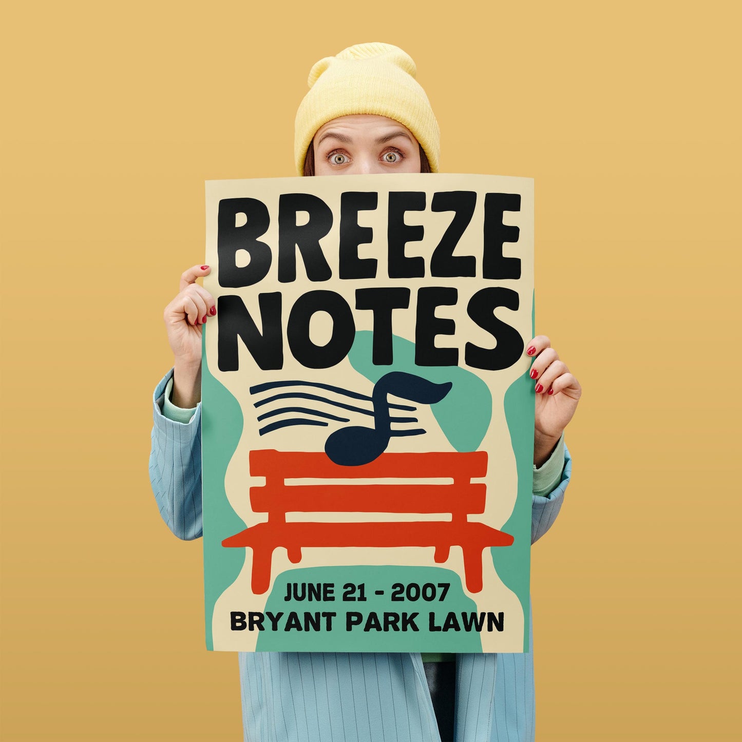 Breeze Notes Jazz Poster