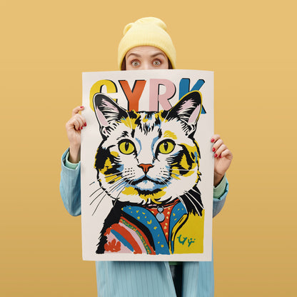 Polish Circus Vintage Cat Poster