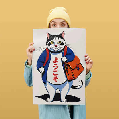 Welcome - Japanese Cat Poster