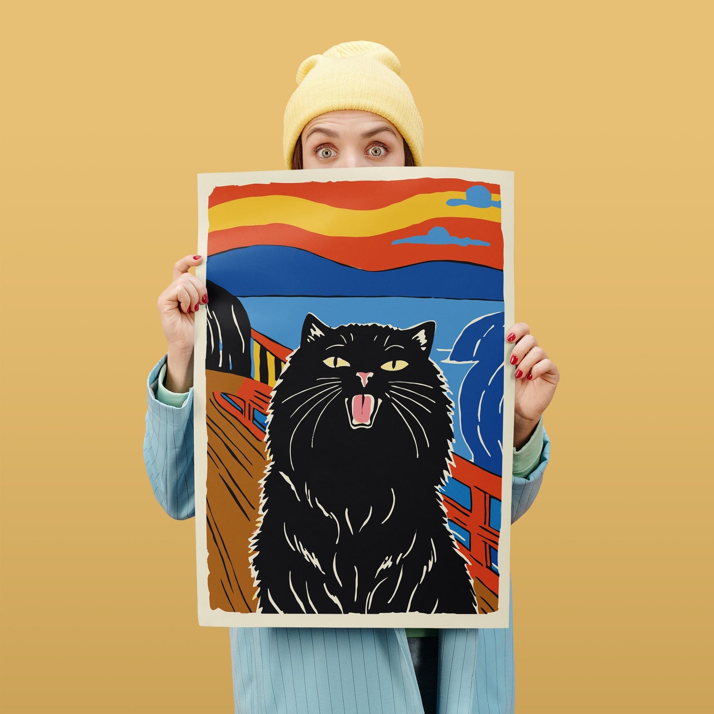 Screaming Cat Wall Art
