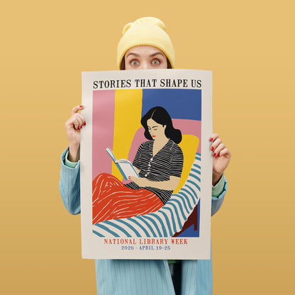 Reading Lady Wall Art Print